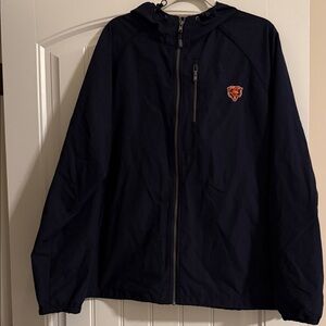 Men's Navy Windbreaker with Chicago Bears Logo